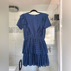Blue Eyelet Dress